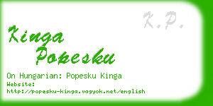 kinga popesku business card